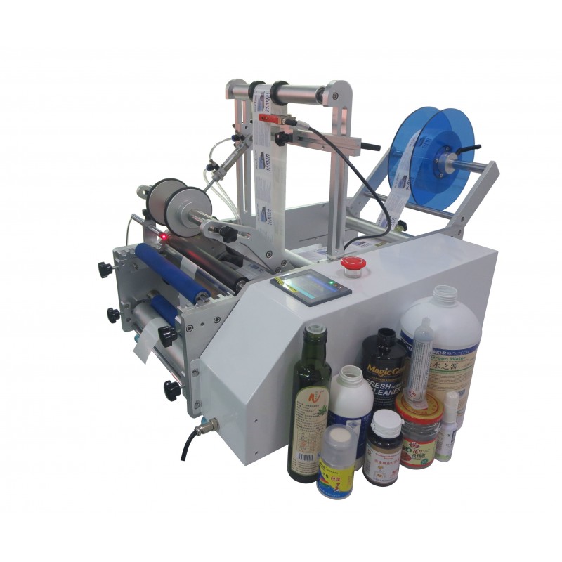 Semi-automatic labeling machine for round bottles model SL-RB - All applications